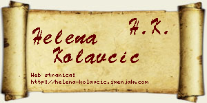 Helena Kolavčić vizit kartica
